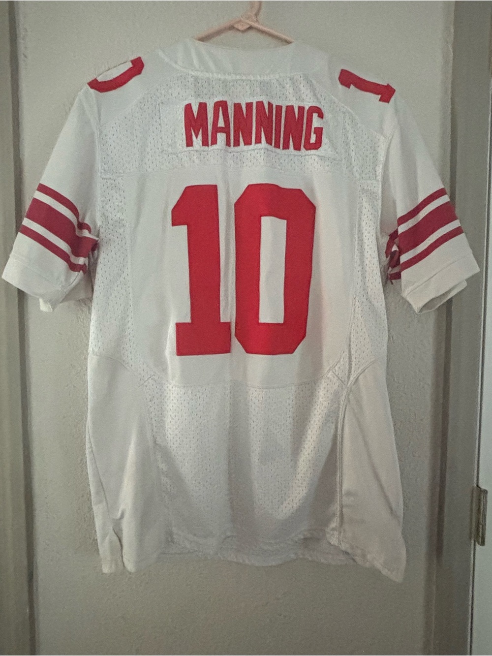 Eli Manning New York Giants #10 White Nike Jersey